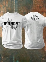Unterhopft-bedrucktes Kurzarm-T-Shirt für Männer