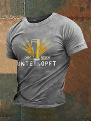 Unterhopft-bedrucktes Kurzarm-T-Shirt für Männer