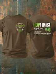 Unterhopft-bedrucktes Kurzarm-T-Shirt für Männer