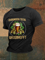 Unterhopft-bedrucktes Kurzarm-T-Shirt für Männer