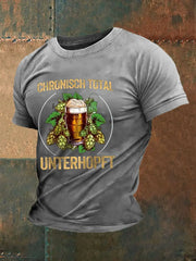 Unterhopft-bedrucktes Kurzarm-T-Shirt für Männer