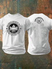 Unterhopft-bedrucktes Kurzarm-T-Shirt für Männer