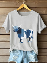 Damen-Jeans-Highland-Kuh-T-Shirt