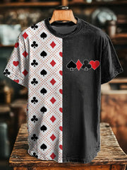 Unisex-T-Shirts mit Poker-Print