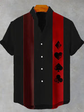 Herren-Poker-Kurzarm-Shirt