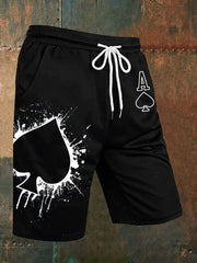 Texas Hold'em Ace of Spades für Herren Freizeit shorts