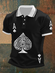 Herren Poker Ace of Pides Tops