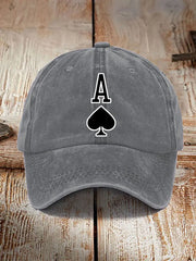 Poker Ace of Spades Unisex Vintage Hut