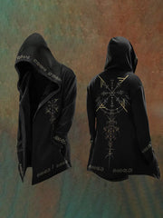 Herren Strickjacke mit Kapuze im Viking-Stil