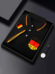 Herren Vintage Deutschland Print Casual Top