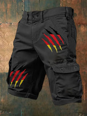 Herren Vintage Deutschland Print Freizeit-Cargo-Shorts