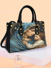 Damen Faith Virgin Mary Ledertasche Umhängetasche