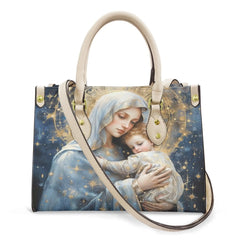 Damen Faith Virgin Mary Ledertasche Umhängetasche