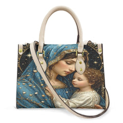 Damen Faith Virgin Mary Ledertasche Umhängetasche