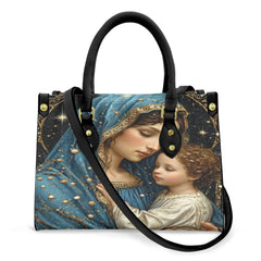 Damen Faith Virgin Mary Ledertasche Umhängetasche