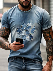 Herren Jeans-Pfote T-Shirt