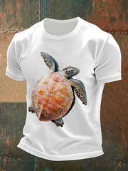 Männer Spaß Schildkröte Print T-Shirts