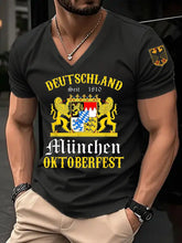 Herren Oktoberfest Deutschland Deutsches Bier gedruckt Kurzarm T-Shirt
