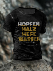 T-Shirt mit kurzen Ärmeln für Herren Hopfen und Malz
