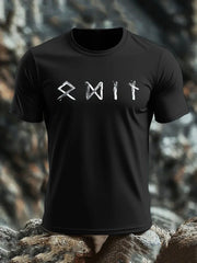 Bedrucktes T-Shirt im deutschen Odin-Viking-Stil für Männer