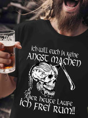 Bedrucktes T-Shirt im deutschen Viking-Stil für Männer