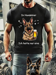 Männer lustig in Hunde biere Ich hatte nur ein lässiges T-Shirt