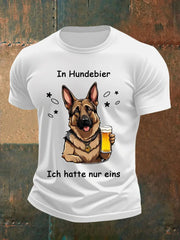 Männer lustig in Hunde biere Ich hatte nur ein lässiges T-Shirt
