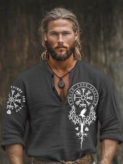 Herren-Top aus Baumwolle und Leinen Viking