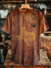 Unisex Vintage T-Shirt im westlichen Stil