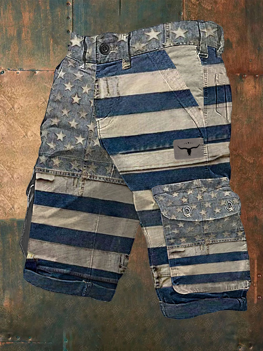 Cargo-Shorts im westlichen Stil für Herren