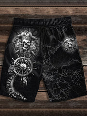 Herren-Shorts mit Viking-Print