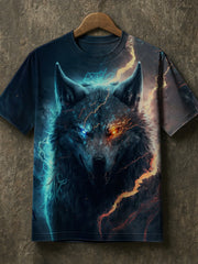 Herren Wikinger Mythologie Fenrir T-Shirt
