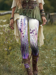 Damen Leggings mit Blumen druck