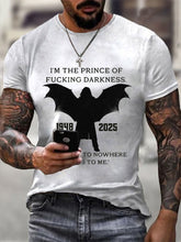 Herren prinz der Dunkelheit gedruckt lässig T-Shirt