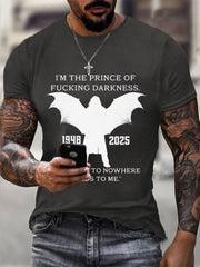 Herren prinz der Dunkelheit gedruckt lässig T-Shirt