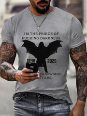 Herren prinz der Dunkelheit gedruckt lässig T-Shirt