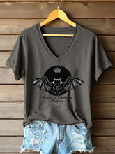 Damen Prince of Darkness bedrucktes lässiges T-Shirt