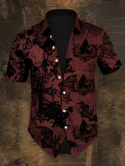 Herren Prinz der Dunkelheit Kurzarm Hemd