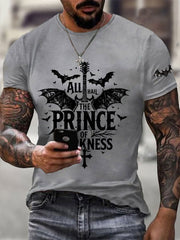 Herren prinz der Dunkelheit gedruckt lässig T-Shirt