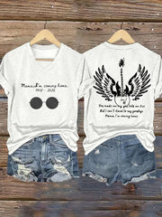 Frauen Mama Ich komme nach Hause Rock Legend Memorial V-Ausschnitt T-Shirt