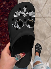 Dunkler Prinz gedruckte lässige Crocs