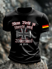 Herren Wenn Recht zu Unrecht wird bedrucktes T-Shirt