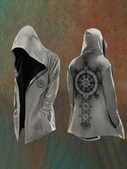 Herren Strickjacke mit Kapuze im Viking-Stil