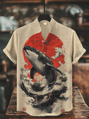 Bedrucktes Hemd der japanischen Kunst für Männer