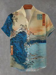 Bedrucktes Hemd der japanischen Kunst für Männer