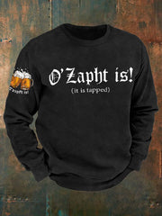 Herren Oktoberfest O'zapft ist lang ärmel iges Sweatshirt bedruckt