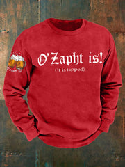 Herren Oktoberfest O'zapft ist lang ärmel iges Sweatshirt bedruckt