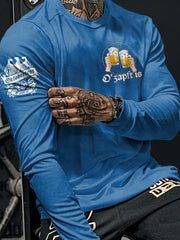 Herren Oktoberfest O'zapft ist Langarm T-Shirt gedruckt