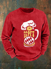 Herren Oktoberfest O'zapft ist lang ärmel iges Sweatshirt bedruckt