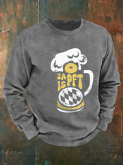 Herren Oktoberfest O'zapft ist lang ärmel iges Sweatshirt bedruckt